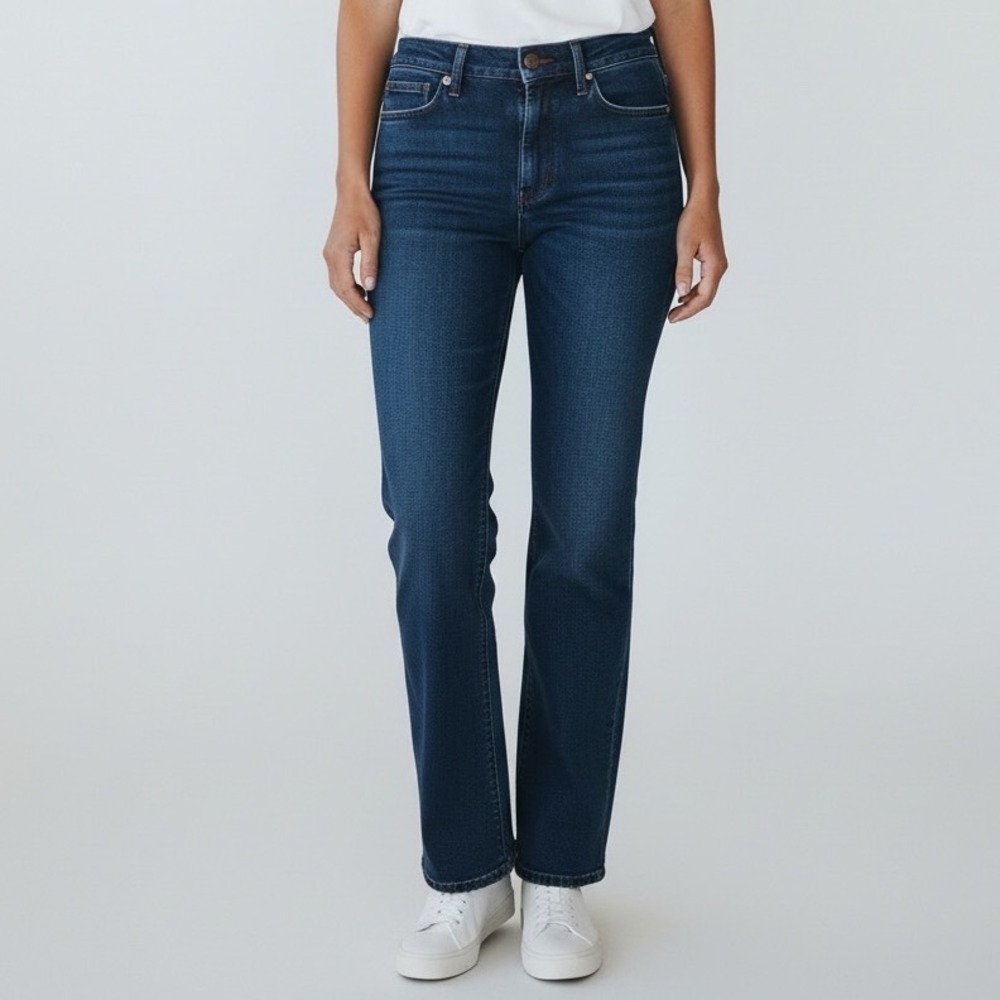 Levis 505 Straight Leg Jeans Women 12 Dark Wash Blue Denim Mid Rise Classic